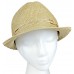 NWT Nine West Hat Fedora Beige Packable Sand Heather Bead Band MSRP $32 887661220530 eb-39196701